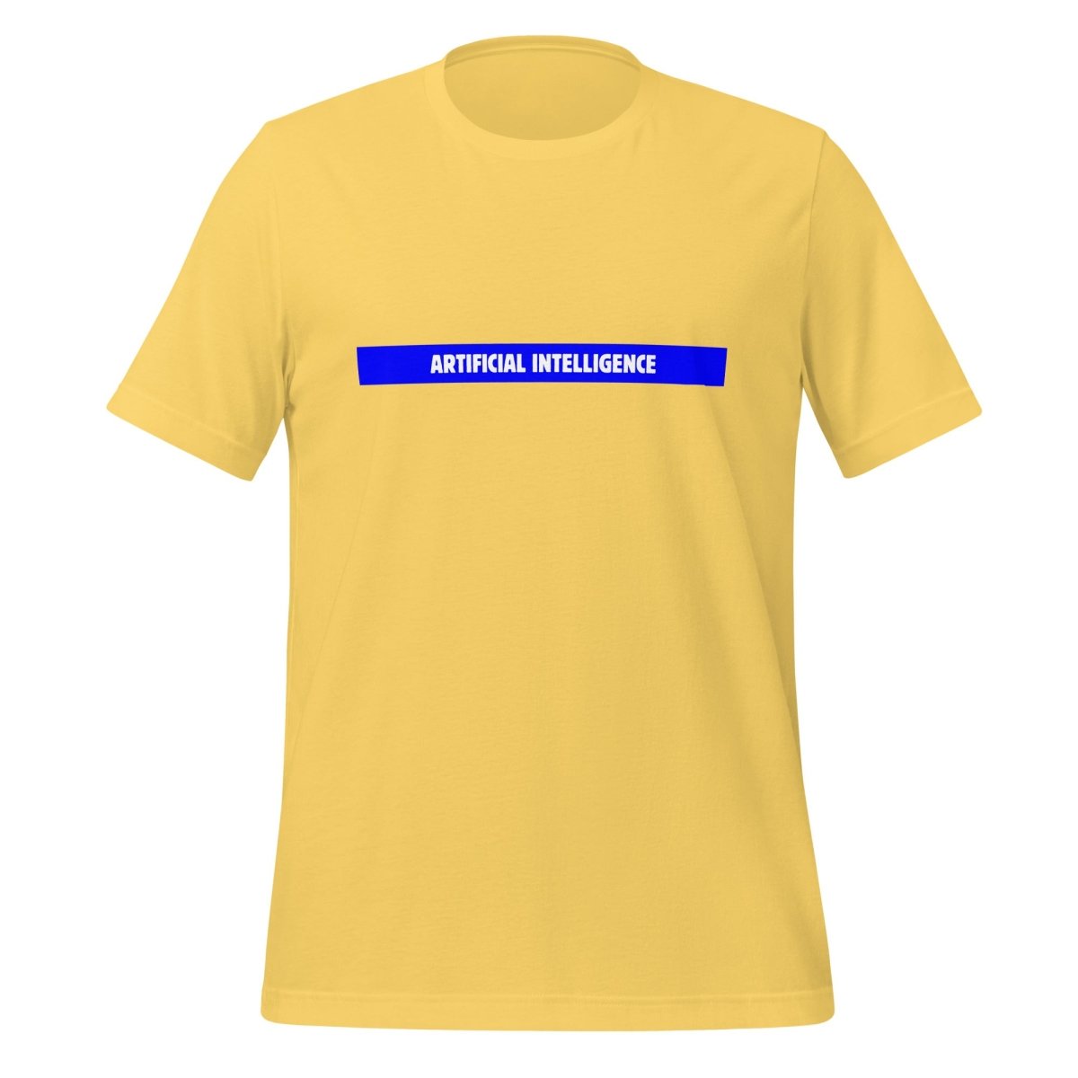 Artificial Intelligence Blue Stripe T-Shirt (unisex) - Yellow - AI Store