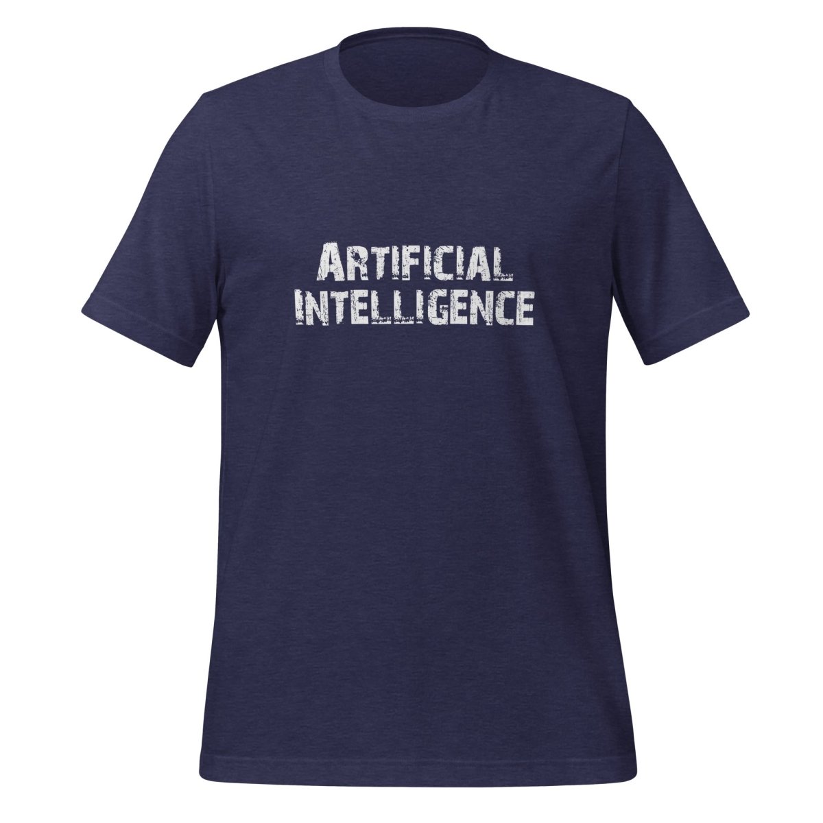 Artificial Intelligence Distressed T-Shirt 2 (unisex) - Heather Midnight Navy - AI Store