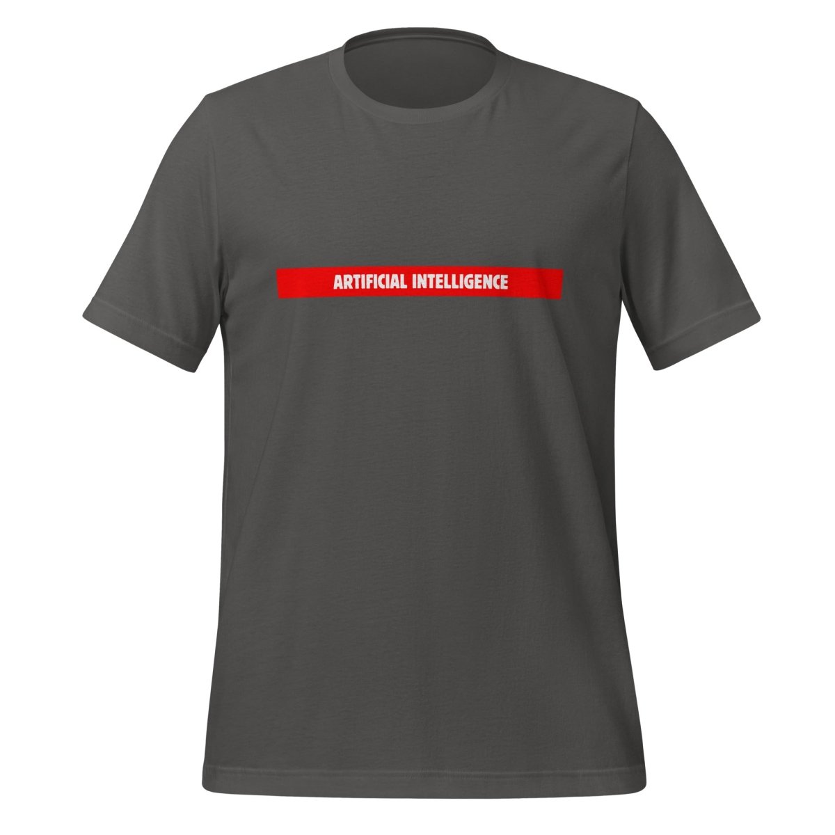 Artificial Intelligence Red Stripe T-Shirt (unisex) - Asphalt - AI Store