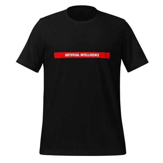 Artificial Intelligence Red Stripe T-Shirt (unisex) - Black - AI Store