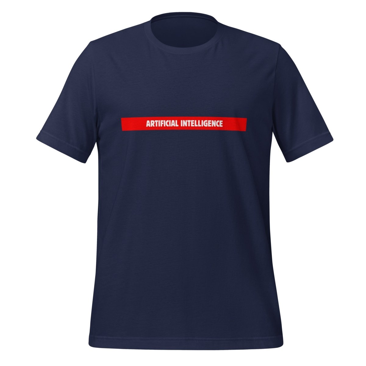 Artificial Intelligence Red Stripe T-Shirt (unisex) - Navy - AI Store