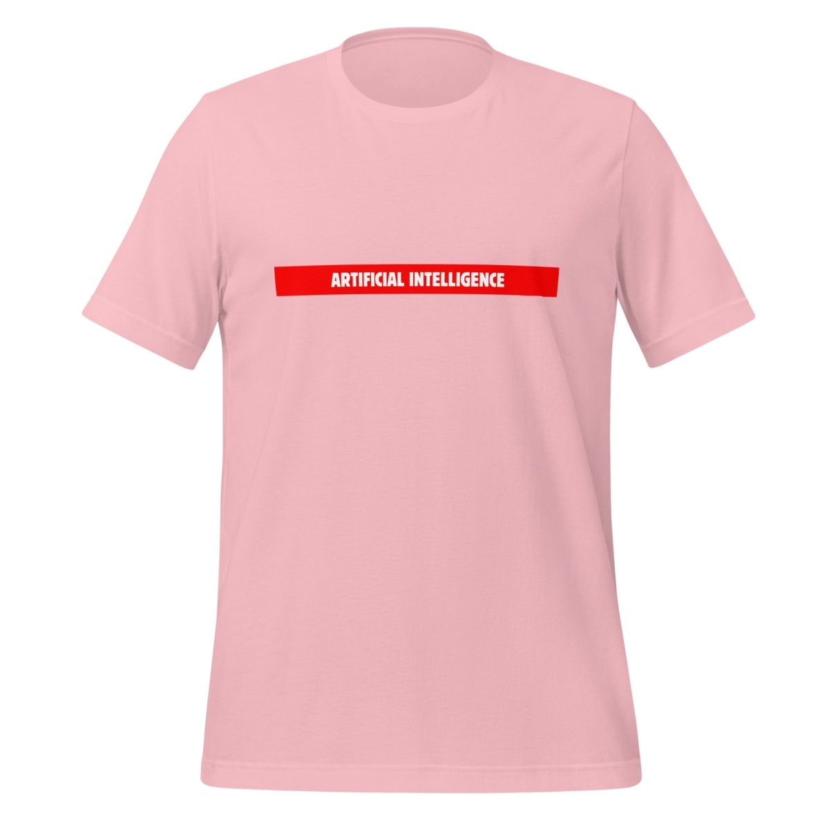 Artificial Intelligence Red Stripe T-Shirt (unisex) - Pink - AI Store