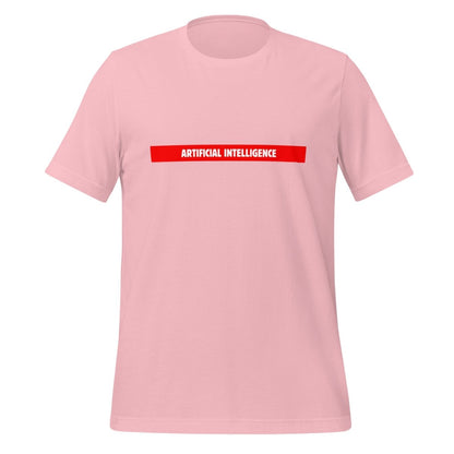 Artificial Intelligence Red Stripe T-Shirt (unisex) - Pink - AI Store