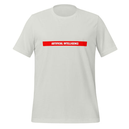 Artificial Intelligence Red Stripe T-Shirt (unisex) - Silver - AI Store