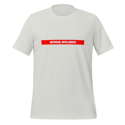 Artificial Intelligence Red Stripe T-Shirt (unisex) - Silver / M