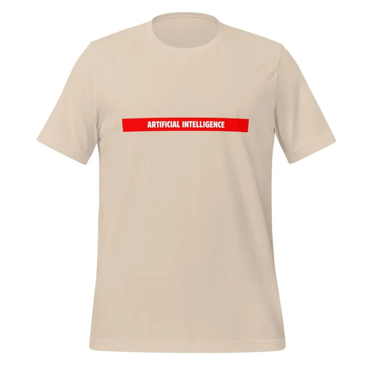 Artificial Intelligence Red Stripe T-Shirt (unisex) - Soft Cream / M