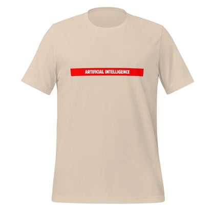 Artificial Intelligence Red Stripe T-Shirt (unisex) - Soft Cream / M