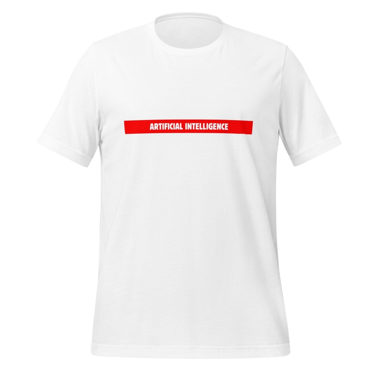 Artificial Intelligence Red Stripe T-Shirt (unisex) - White - AI Store