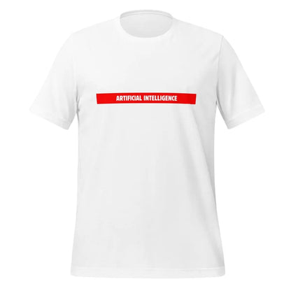 Artificial Intelligence Red Stripe T-Shirt (unisex) - White / M