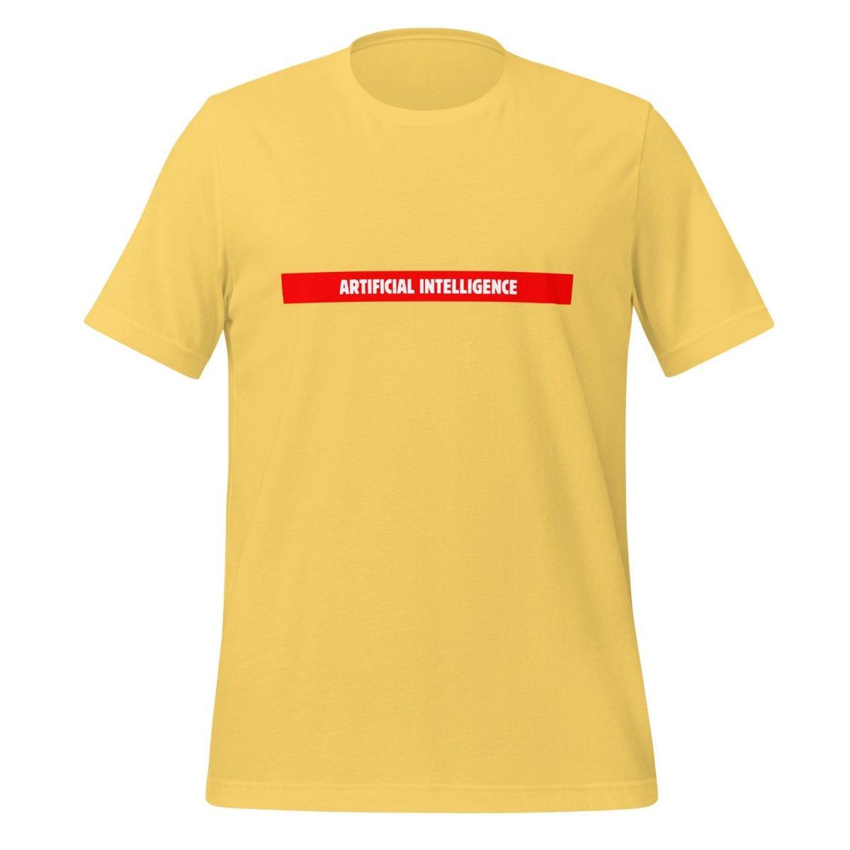 Artificial Intelligence Red Stripe T-Shirt (unisex) - Yellow - AI Store