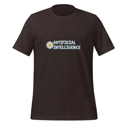 Artificial Intelligence Retro Flower T-Shirt (unisex) - Brown / M