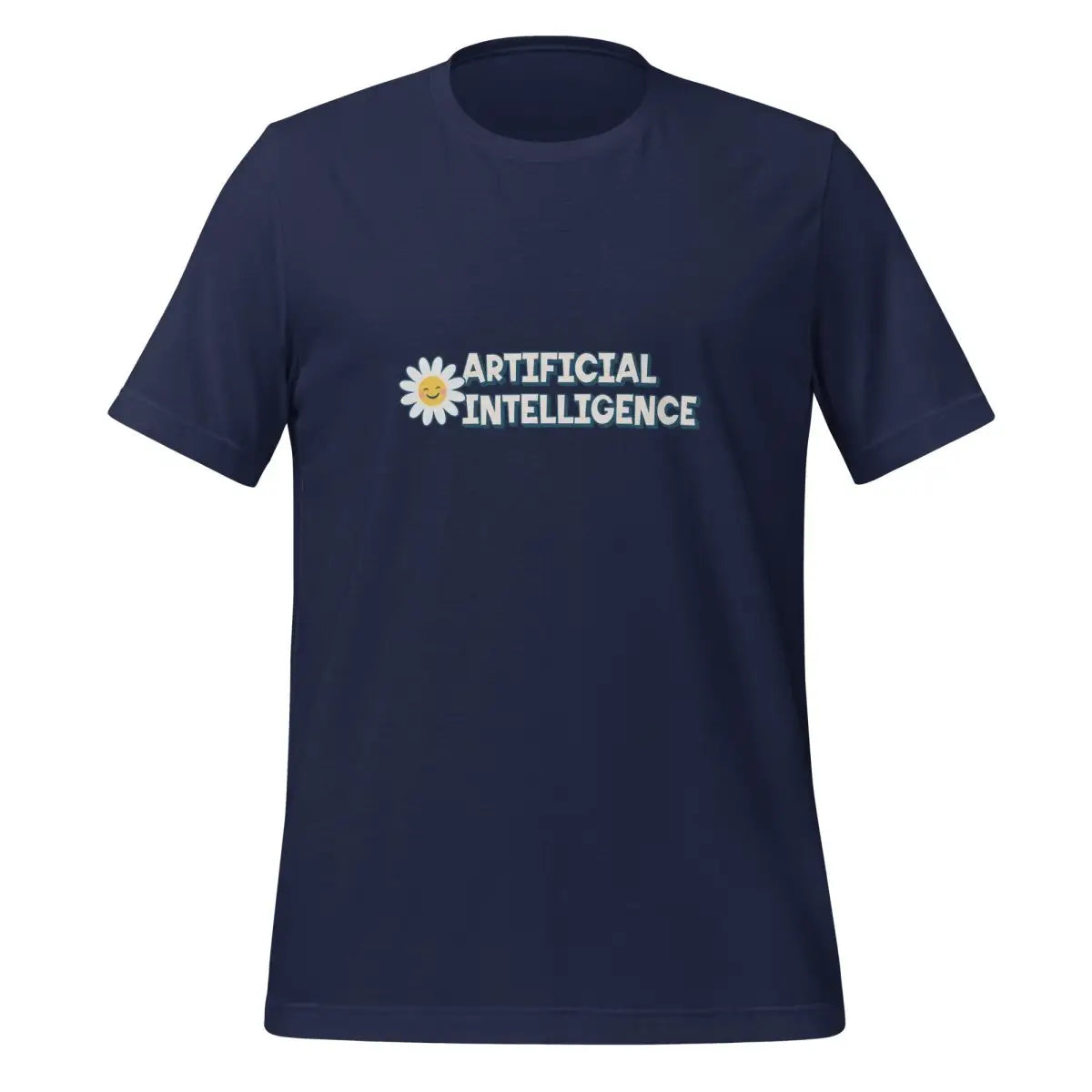 Artificial Intelligence Retro Flower T-Shirt (unisex) - Navy / M