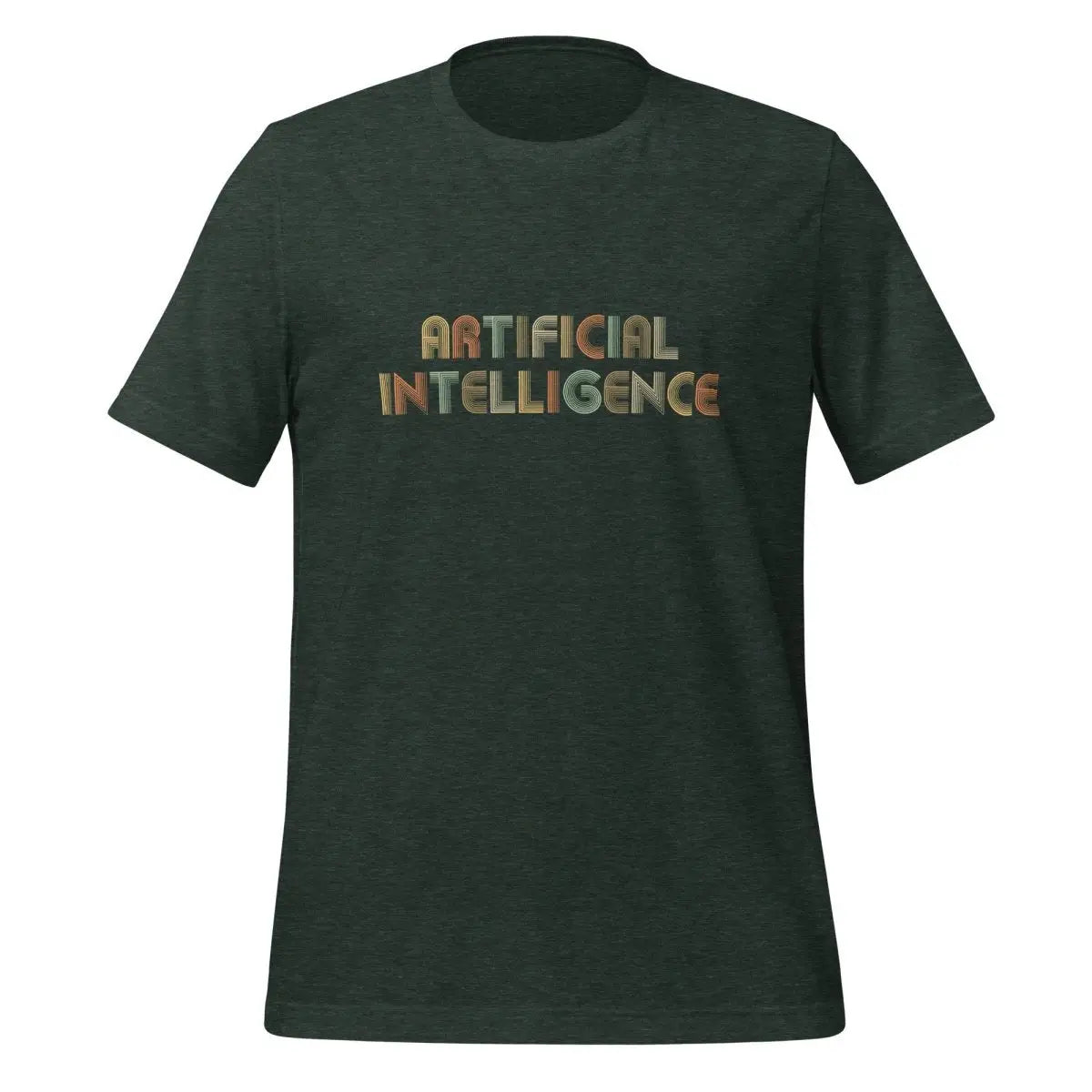 Artificial Intelligence Retro Look T-Shirt (unisex) - Heather Forest / M