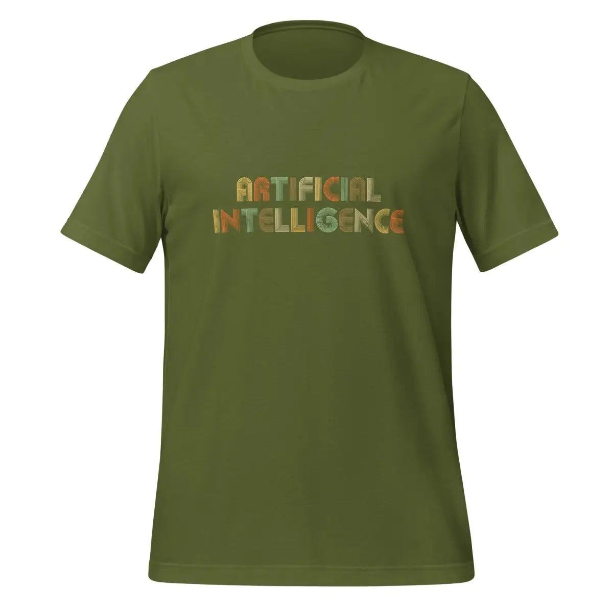 Artificial Intelligence Retro Look T-Shirt (unisex) - Olive / M