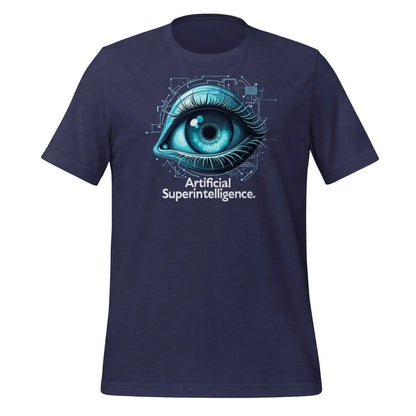 Artificial Superintelligence Blue Eye T-Shirt (unisex) - Heather Midnight Navy / M