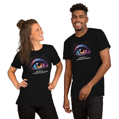 The Artificial Superintelligence Rainbow Eye T-shirt (unisex).