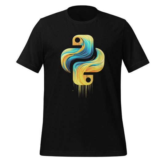 Artistic Python Icon T - Shirt 2 (unisex) - Black - AI Store