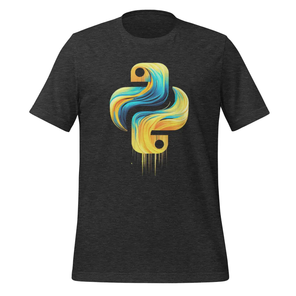 Artistic Python Icon T-Shirt 2 (unisex) - Dark Grey Heather / M