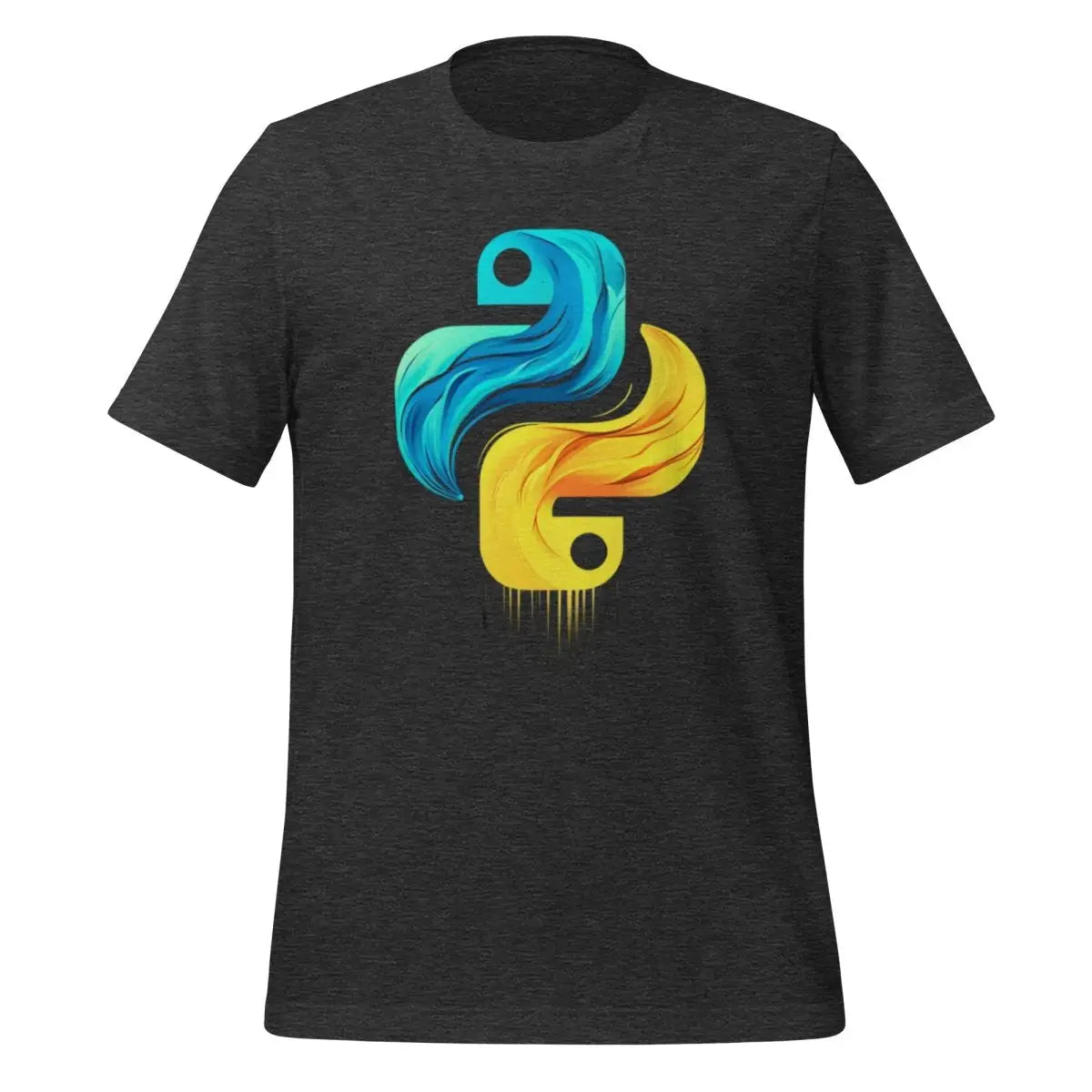 Artistic Python Icon T-Shirt (unisex) - Dark Grey Heather / M