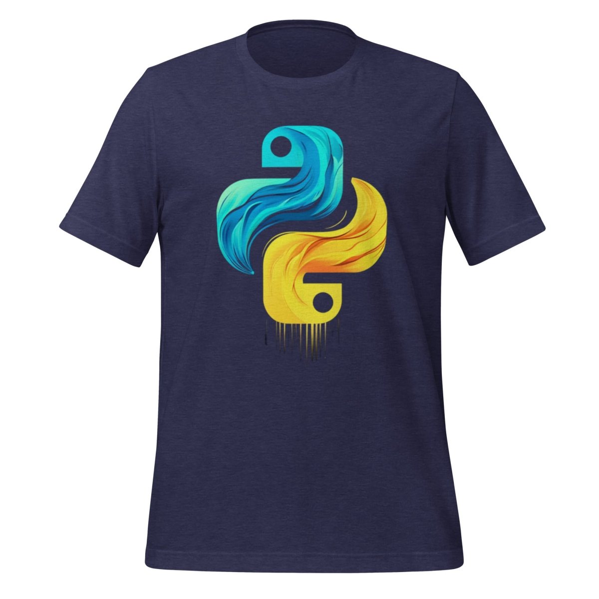 Artistic Python Icon T - Shirt (unisex) - Heather Midnight Navy - AI Store