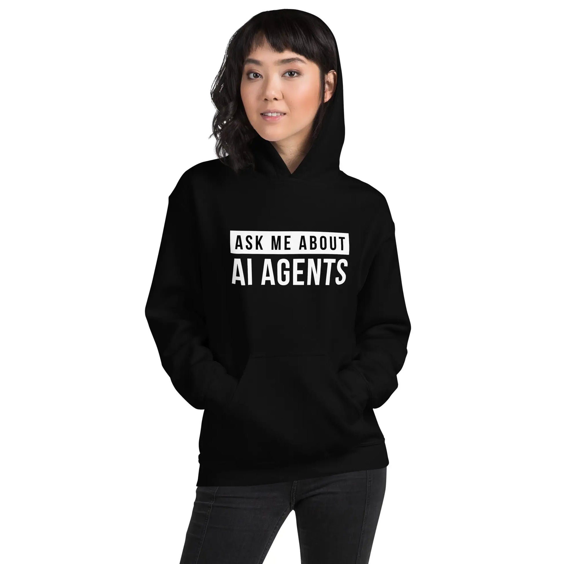 Ask Me About AI Agents Hoodie (unisex)