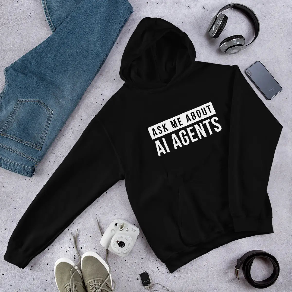 Ask Me About AI Agents Hoodie (unisex)