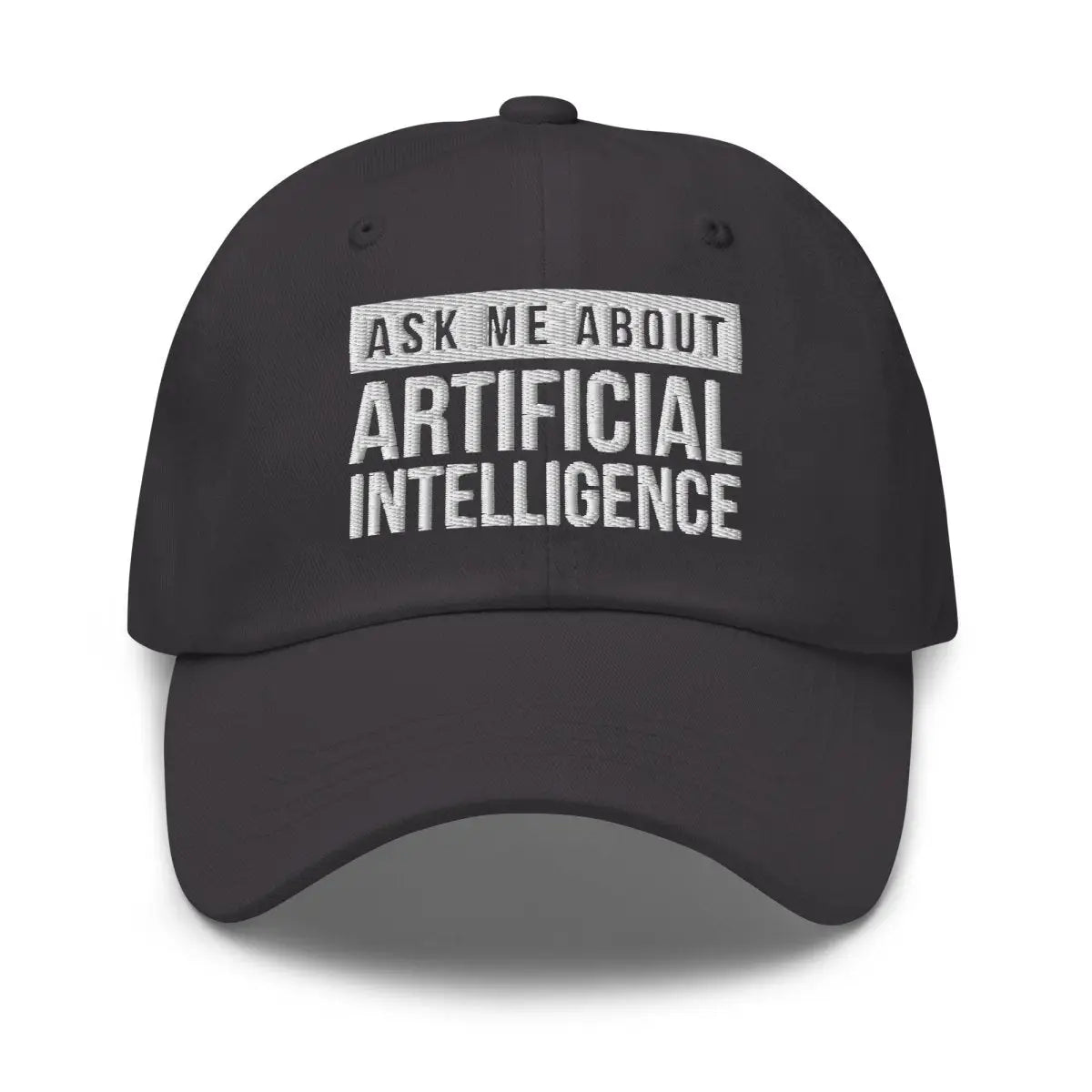 Ask Me About Artificial Intelligence Cap - Dark Grey