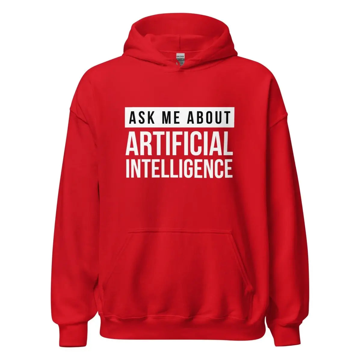 Ask Me About Artificial Intelligence Hoodie (unisex) - Red / M