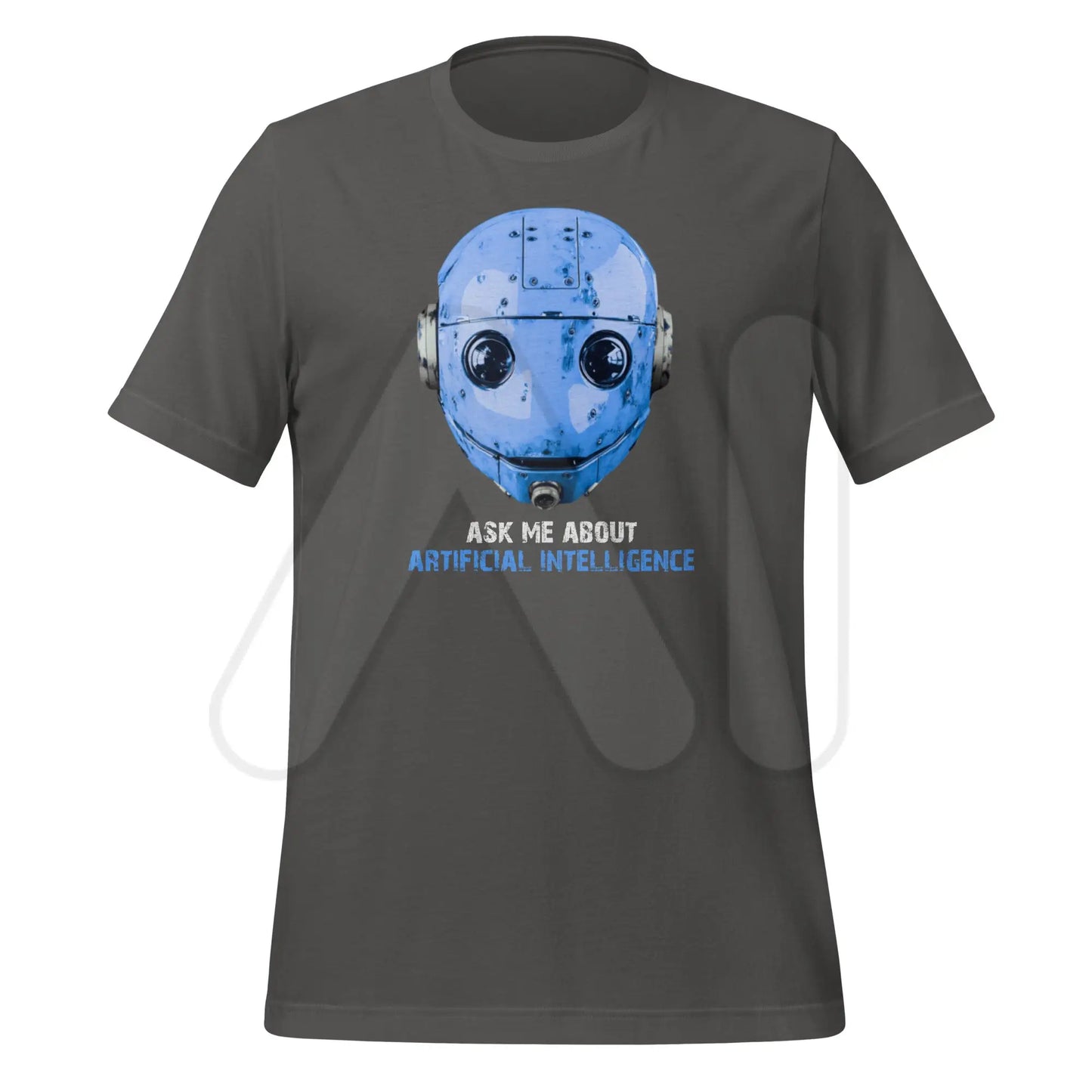 Ask Me About Artificial Intelligence T-Shirt 2 (unisex) - Asphalt / M