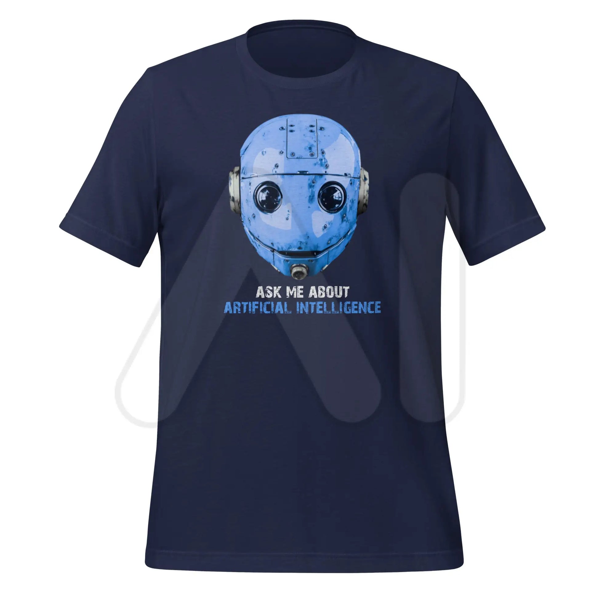 Ask Me About Artificial Intelligence T-Shirt 2 (unisex) - Navy / M