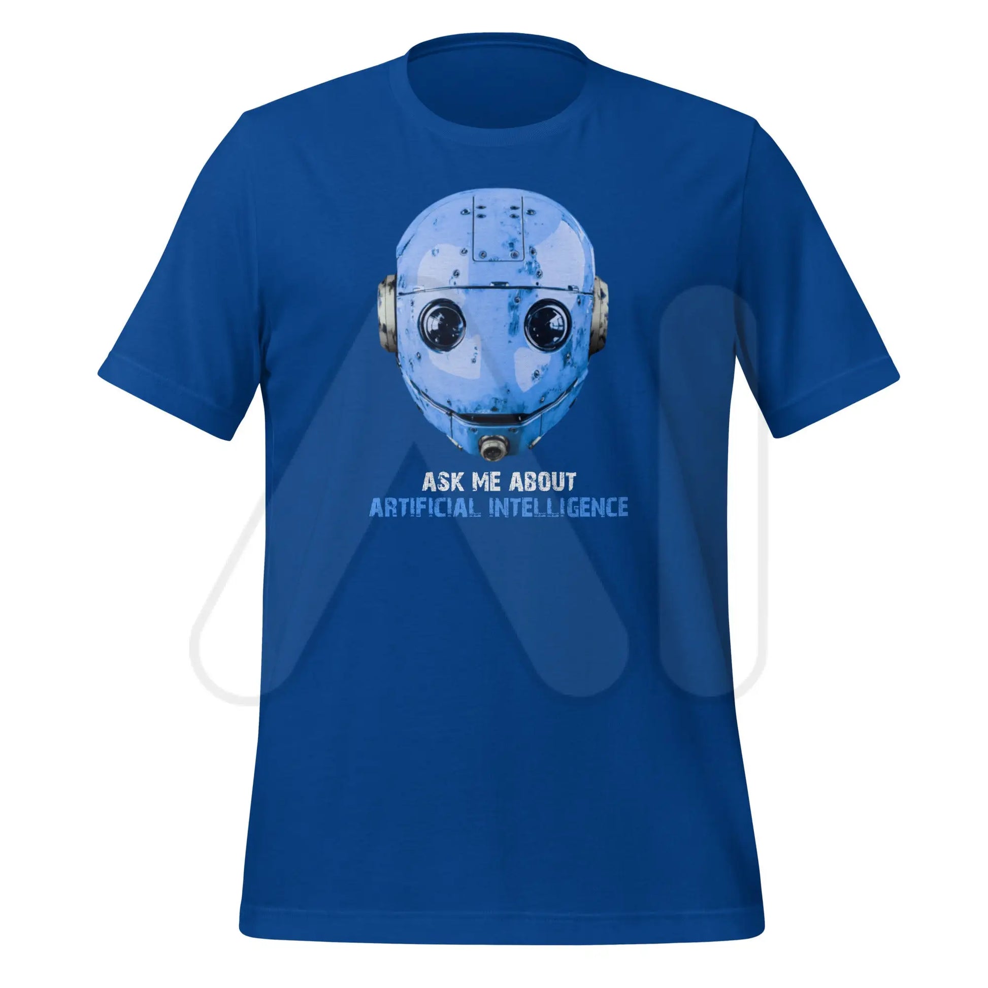 Ask Me About Artificial Intelligence T-Shirt 2 (unisex) - True Royal / M