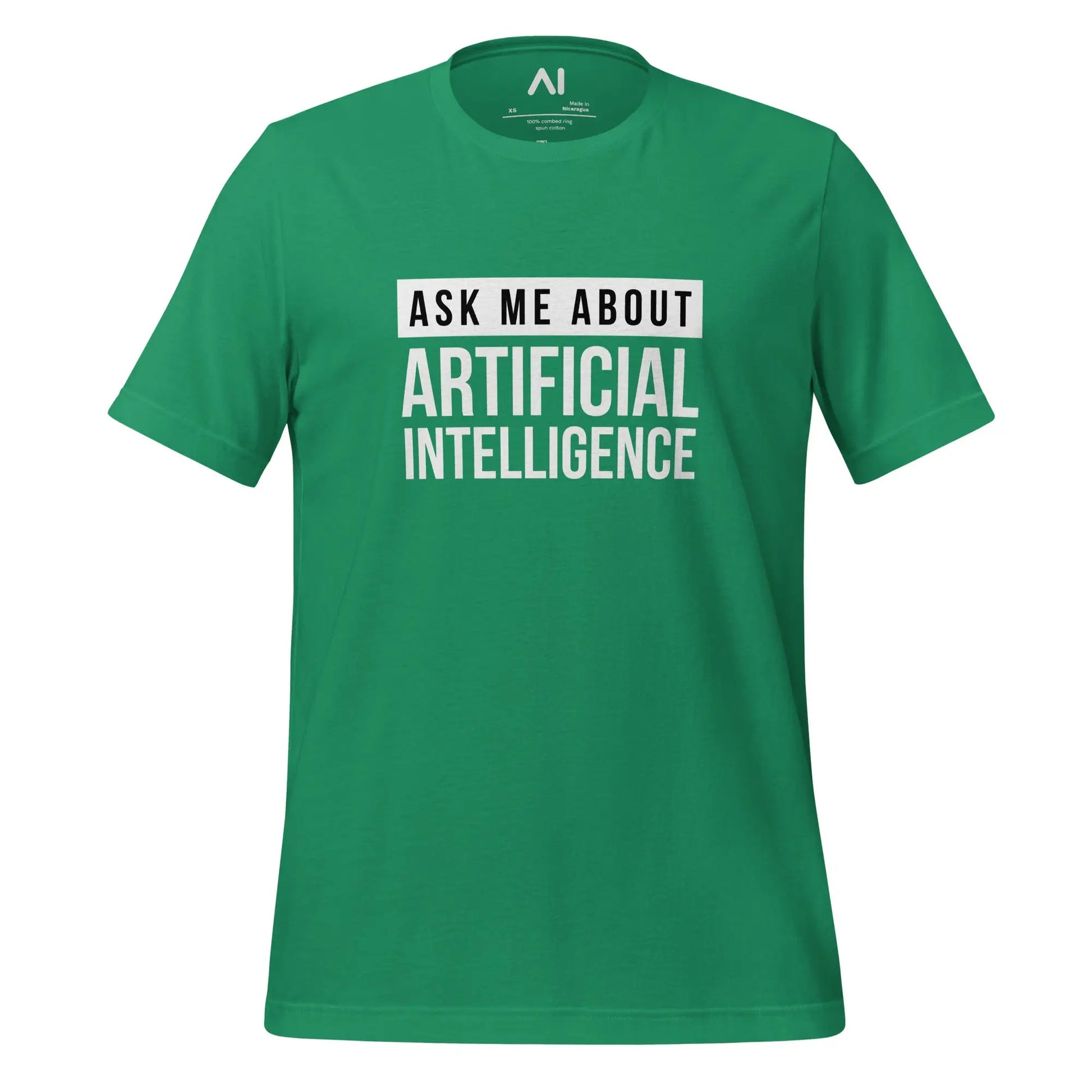 Ask Me About Artificial Intelligence T-Shirt (unisex) - Kelly / M