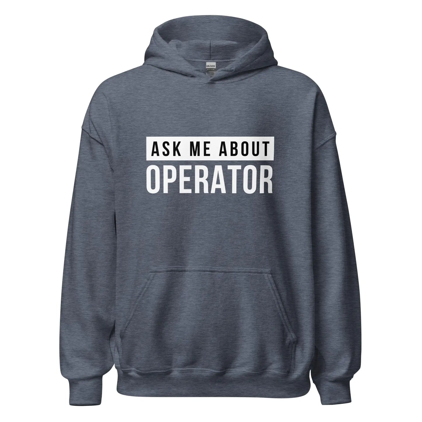 Ask Me About Operator Hoodie (unisex) - Heather Sport Dark Navy / M