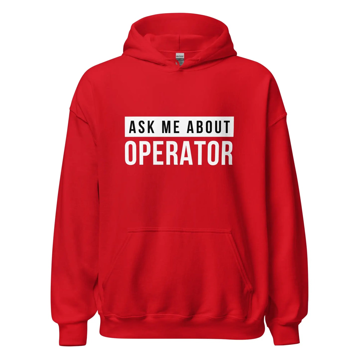 Ask Me About Operator Hoodie (unisex) - Red / M