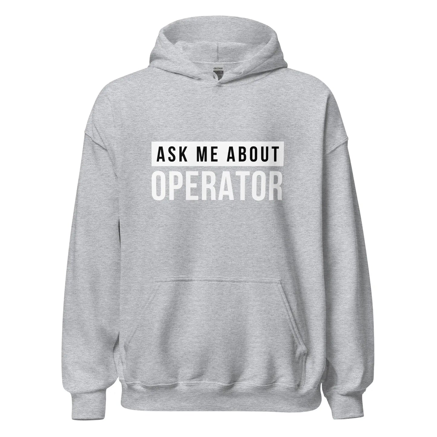 Ask Me About Operator Hoodie (unisex) - Sport Grey / M