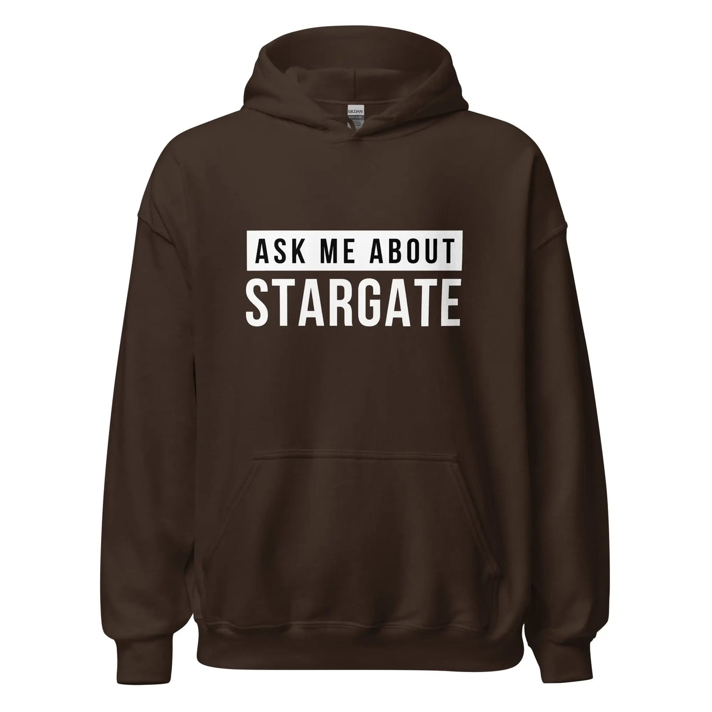 Ask Me About Stargate Hoodie (unisex) - Dark Chocolate / M