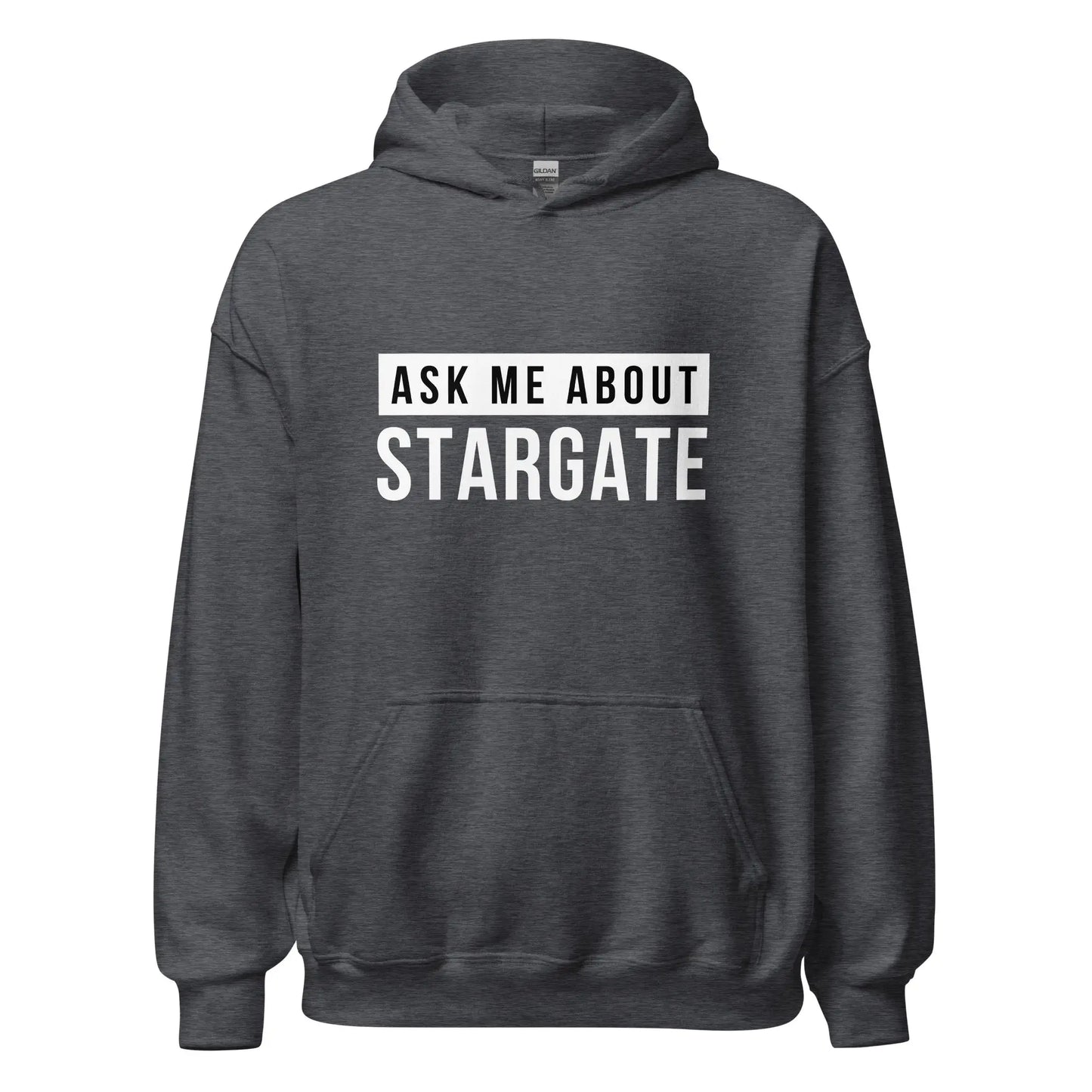 Ask Me About Stargate Hoodie (unisex) - Dark Heather / M