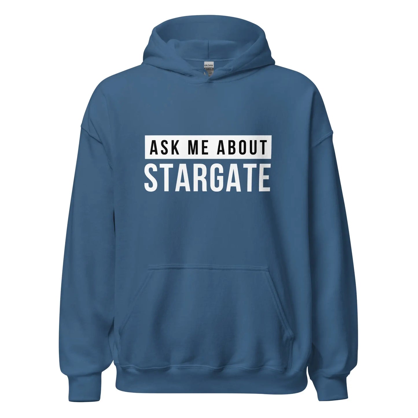 Ask Me About Stargate Hoodie (unisex) - Indigo Blue / M