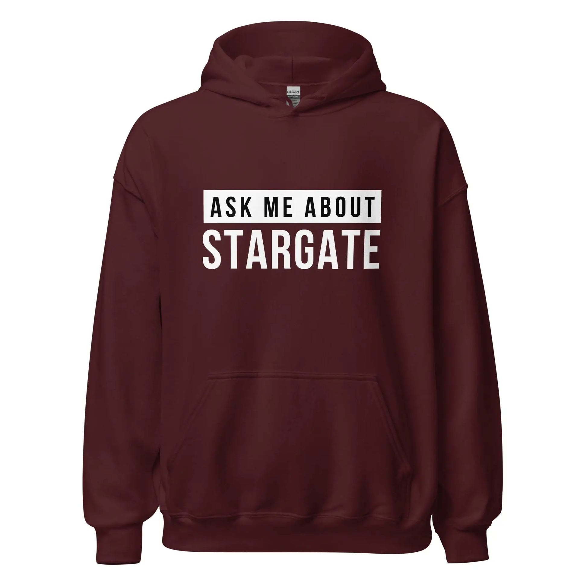 Ask Me About Stargate Hoodie (unisex) - Maroon / M