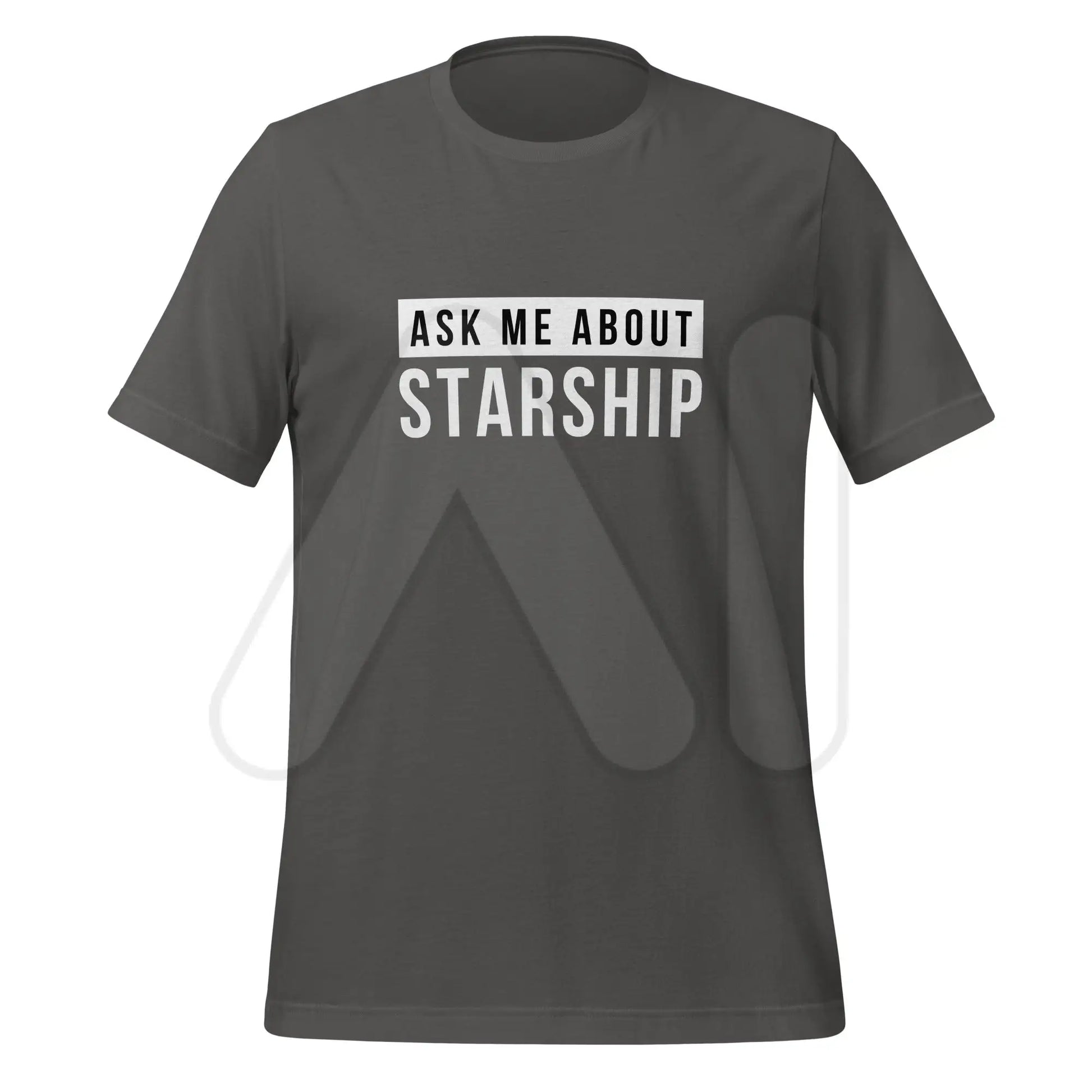 Ask Me About Starship T-Shirt (unisex) - Asphalt / M