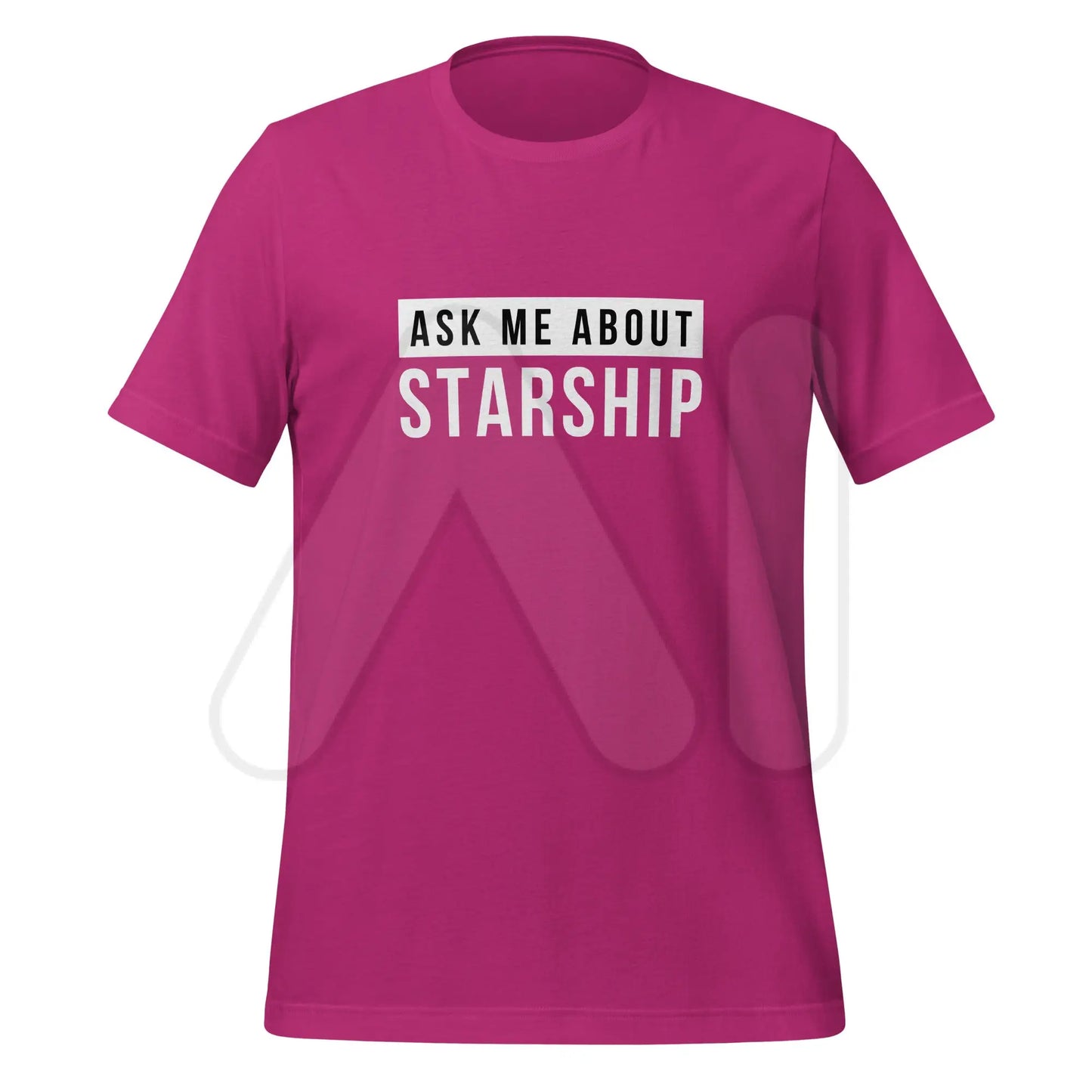 Ask Me About Starship T-Shirt (unisex) - Berry / M