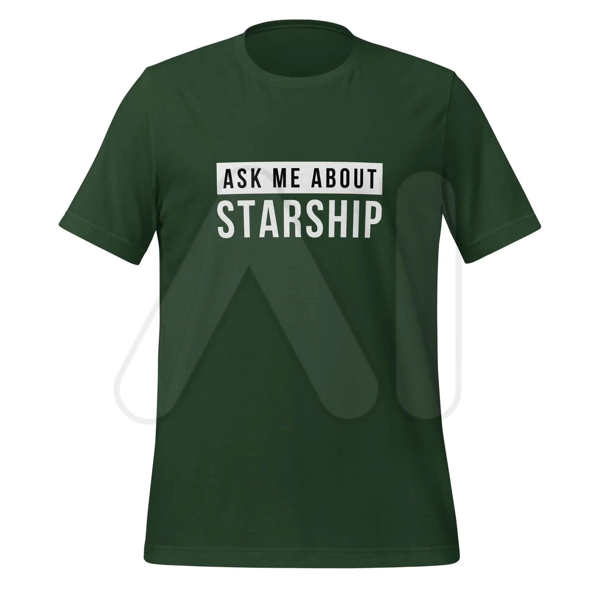 Ask Me About Starship T-Shirt (unisex) - Forest / M