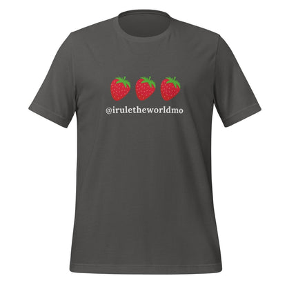 @iruletheworldmo Strawberry T-Shirt (unisex) - Asphalt - AI Store