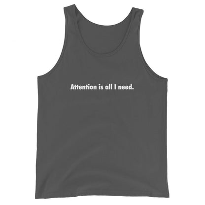 Attention is all I need. Tank Top - Asphalt - AI Store