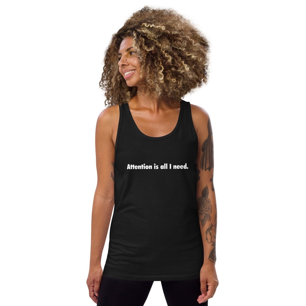 Attention is all I need. Tank Top - Black - AI Store