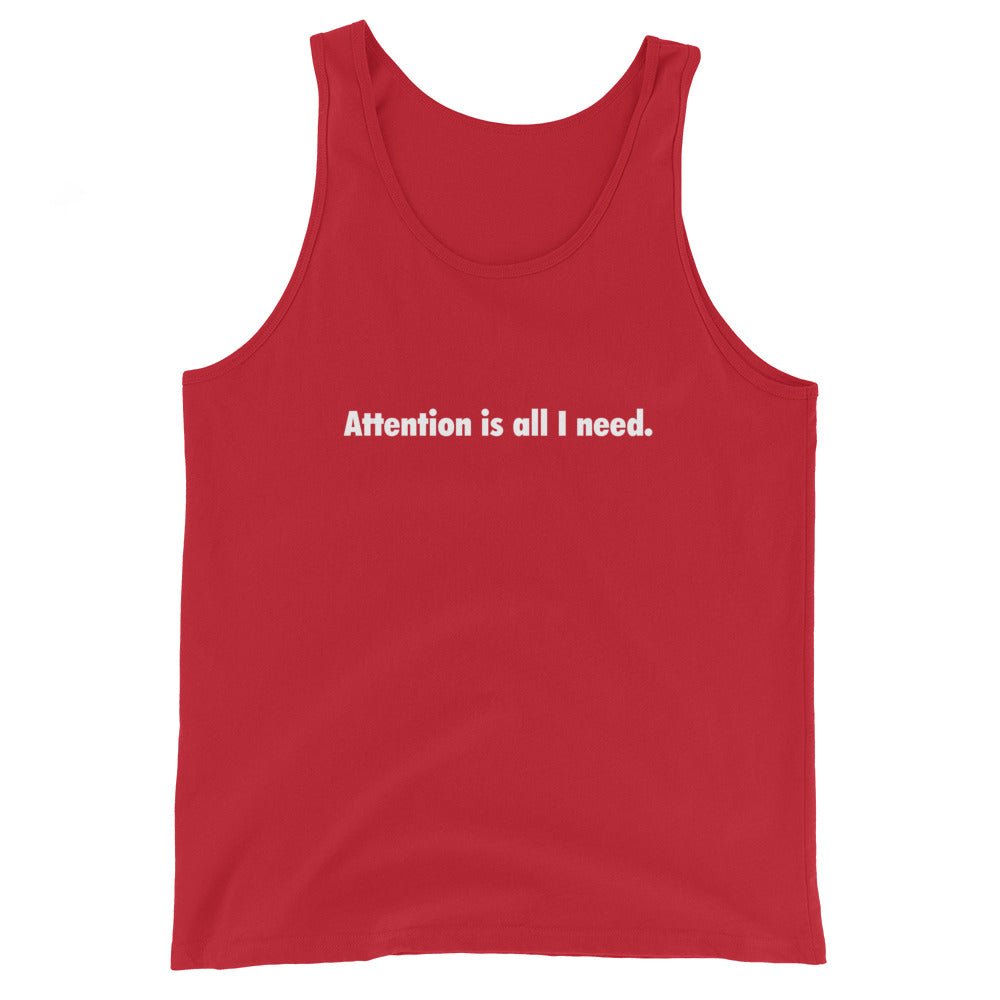 Attention is all I need. Tank Top - Red - AI Store