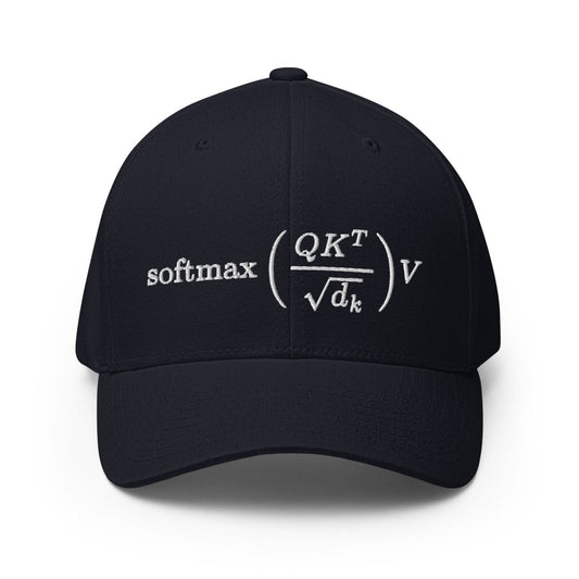 Attention is All You Need Closed - Back Baseball Cap - Dark Navy - AI Store