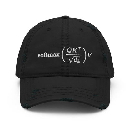 Attention is All You Need Distressed Cap - Black - AI Store