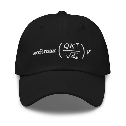 Attention is All You Need Embroidered Cap - Black - AI Store