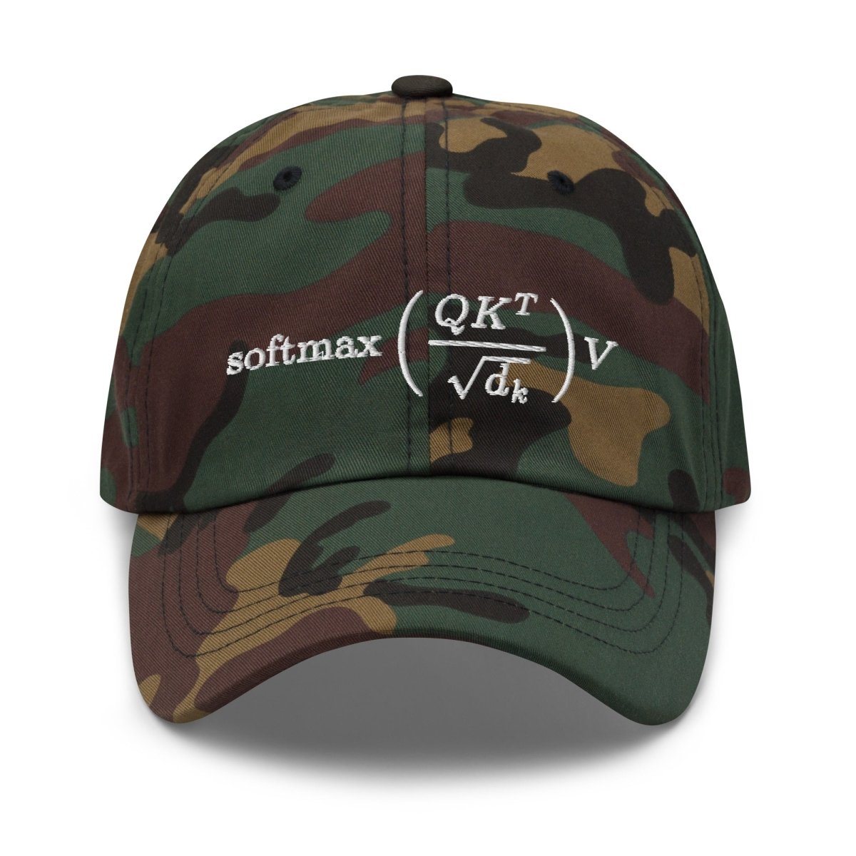 Attention is All You Need Embroidered Cap - Green Camo - AI Store